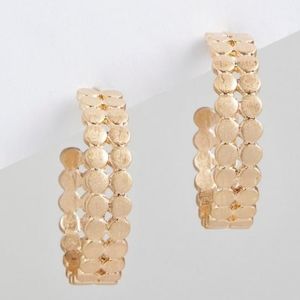 NWT GOLD HAMMERED HOOPS